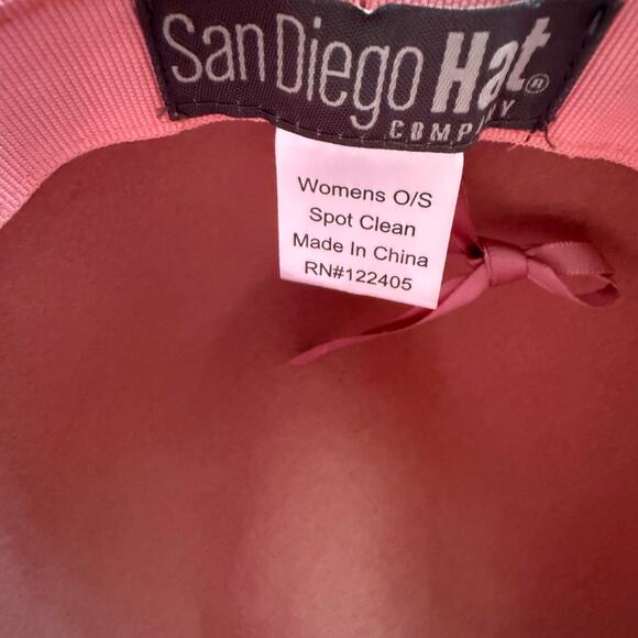 San Diego Hat Company Pink Wool Felt Fedora Gaga Joanne Sz O/S NWT - Picture 8 of 13